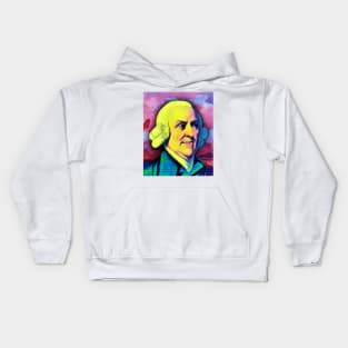 Adam Smith Colourful Portrait | Adam Smith Artwork 7 Kids Hoodie